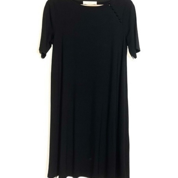 LOFT Black Mini Dress - Picture 2 of 4